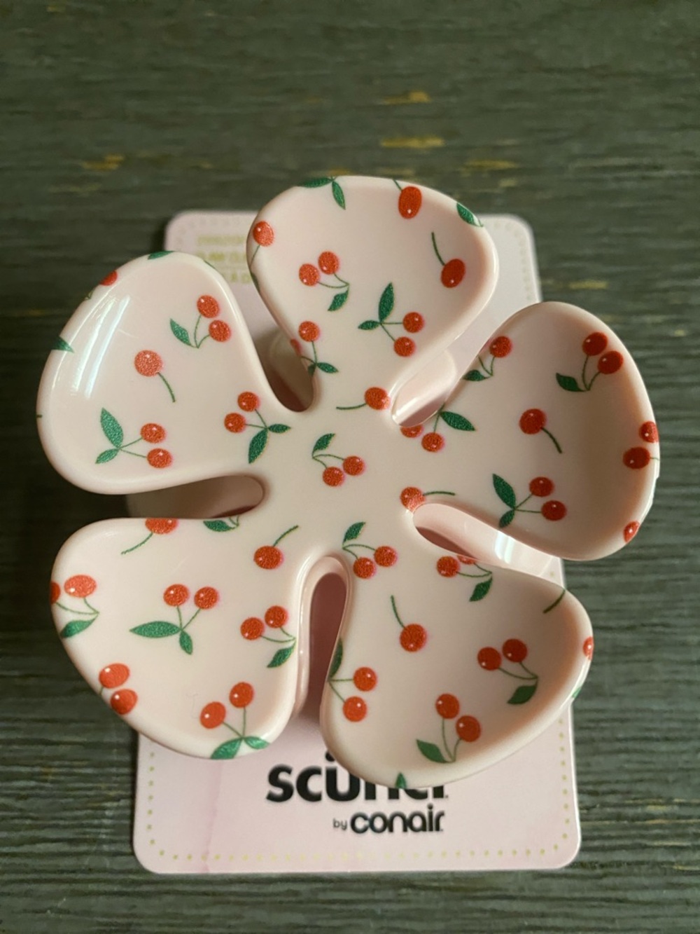 scunci Pink Cherry Blossom Flower Jaw Clip